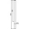 Rustfri st�lstolpe | � 76 mm | uden dekorativ ring | fastmonteret, til indst�bning i beton | samlet l�ngde: 1200 mm | uden l�s | uden �je